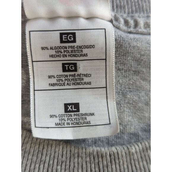 Y2K Fruit Of The Loom United We Stand USA Flag Graphic T Shirt Gray XL - Picture 3 of 11